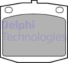 Delphi LP166 - Тормозные колодки, дисковые, комплект avtokuzovplus.com.ua