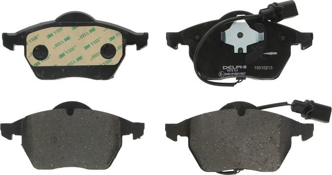 Delphi LP1672 - Гальмівні колодки, дискові гальма autocars.com.ua