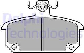 Delphi LP168 - Тормозные колодки, дисковые, комплект autodnr.net