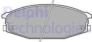 Delphi LP1698 - Тормозные колодки, дисковые, комплект autodnr.net
