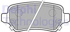 Delphi LP1717-18B1 - Тормозные колодки, дисковые, комплект autodnr.net