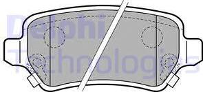 Delphi LP1717 - Тормозные колодки, дисковые, комплект autodnr.net