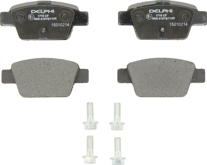 Delphi LP1719 - Гальмівні колодки, дискові гальма autocars.com.ua