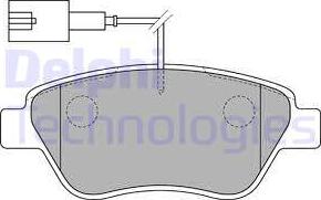 Delphi LP1722-18B1 - Тормозные колодки, дисковые, комплект autodnr.net