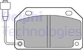 Delphi LP172 - Тормозные колодки, дисковые, комплект autodnr.net