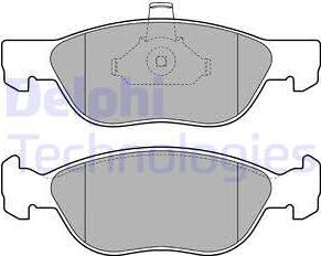 Delphi LP1734 - Тормозные колодки, дисковые, комплект avtokuzovplus.com.ua