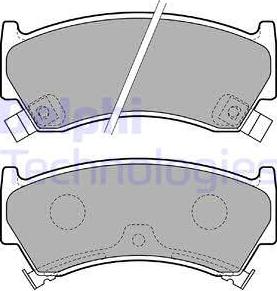 Delphi LP1735 - Тормозные колодки, дисковые, комплект avtokuzovplus.com.ua