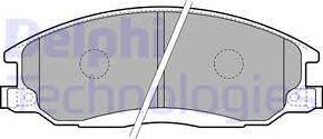Delphi LP1743 - Тормозные колодки, дисковые, комплект autodnr.net