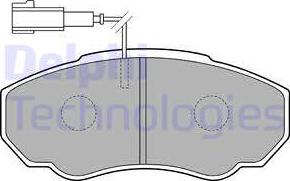 Delphi LP1750 - Тормозные колодки, дисковые, комплект avtokuzovplus.com.ua