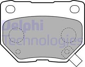 Delphi LP1780-18B1 - Тормозные колодки, дисковые, комплект autodnr.net