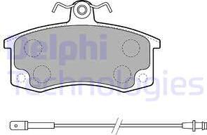 Delphi LP1800 - Тормозные колодки, дисковые, комплект avtokuzovplus.com.ua
