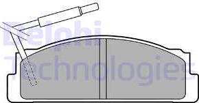 Delphi LP1812 - Тормозные колодки, дисковые, комплект autodnr.net