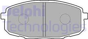 Delphi LP1819 - Комплект гальмівних колодок з 4 шт. дисків autocars.com.ua
