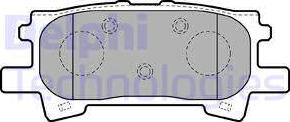 Delphi LP1820 - Тормозные колодки, дисковые, комплект avtokuzovplus.com.ua