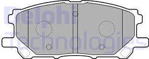 Delphi LP1823 - Гальмівні колодки, дискові гальма autocars.com.ua