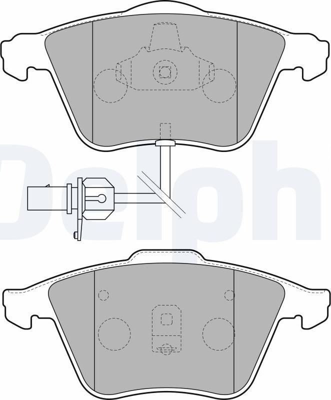 Delphi LP1825-17B1 - Тормозные колодки, дисковые, комплект autodnr.net