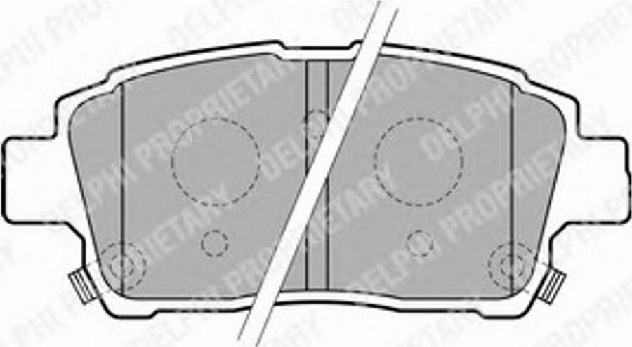 Delphi LP1827 - Тормозные колодки, дисковые, комплект autodnr.net