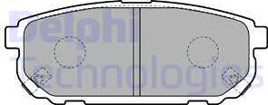 Delphi LP1850 - Гальмівні колодки, дискові гальма autocars.com.ua