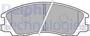 Delphi LP1853 - Тормозные колодки, дисковые, комплект avtokuzovplus.com.ua