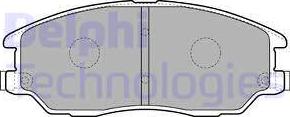 Delphi LP1857 - Гальмівні колодки, дискові гальма autocars.com.ua