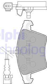 Delphi LP1913-18B1 - Тормозные колодки, дисковые, комплект autodnr.net