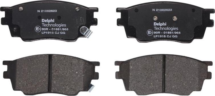 Delphi LP1916 - Гальмівні колодки, дискові гальма autocars.com.ua