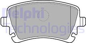 Delphi LP1920 - Тормозные колодки, дисковые, комплект avtokuzovplus.com.ua