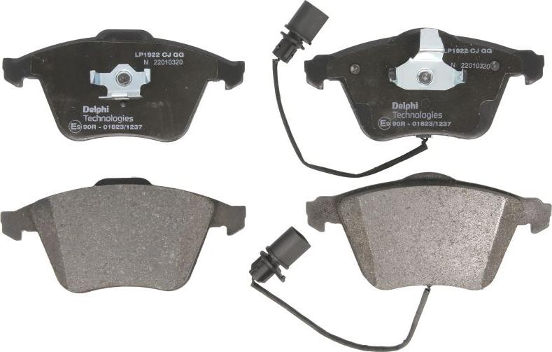Delphi LP1922 - Гальмівні колодки, дискові гальма autocars.com.ua