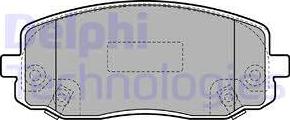 Delphi LP1933 - Тормозные колодки, дисковые, комплект autodnr.net
