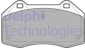 Delphi LP1940-18B1 - Тормозные колодки, дисковые, комплект autodnr.net