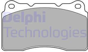 Delphi LP1944-18B1 - Тормозные колодки, дисковые, комплект autodnr.net