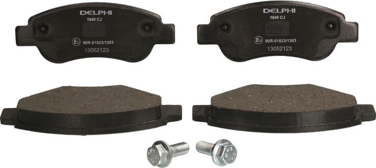 Delphi LP1949 - Гальмівні колодки, дискові гальма autocars.com.ua