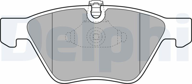 Delphi LP1956-17B1 - Тормозные колодки, дисковые, комплект autodnr.net