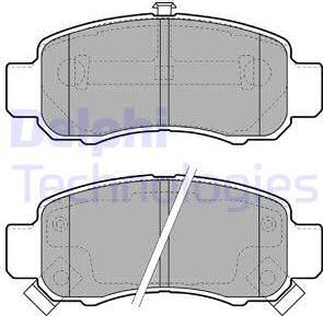 Delphi LP1973 - Тормозные колодки, дисковые, комплект autodnr.net
