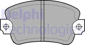 Delphi LP197 - Тормозные колодки, дисковые, комплект avtokuzovplus.com.ua