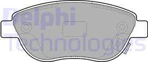 Delphi LP1990 - Тормозные колодки, дисковые, комплект avtokuzovplus.com.ua