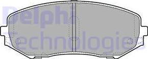 Delphi LP2001 - Гальмівні колодки, дискові гальма autocars.com.ua