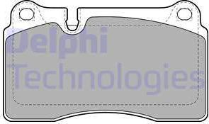 Delphi LP2012 - Комплект гальмівних колодок з 4 шт. дисків autocars.com.ua