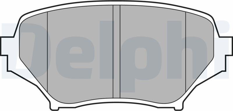 Delphi LP2026-18B1 - Тормозные колодки, дисковые, комплект autodnr.net