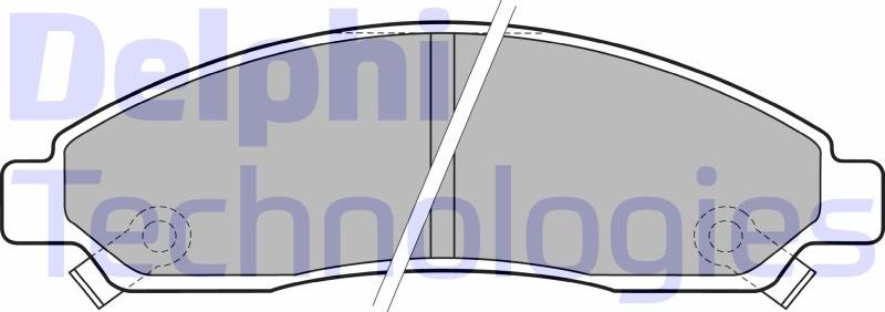 Delphi LP2037 - Гальмівні колодки, дискові гальма autocars.com.ua