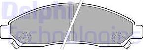 Delphi LP2037 - Гальмівні колодки, дискові гальма autocars.com.ua