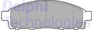 Delphi LP2074 - Гальмівні колодки, дискові гальма autocars.com.ua