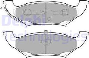 Delphi LP2085 - Тормозные колодки, дисковые, комплект avtokuzovplus.com.ua