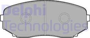 Delphi LP2098 - Тормозные колодки, дисковые, комплект autodnr.net