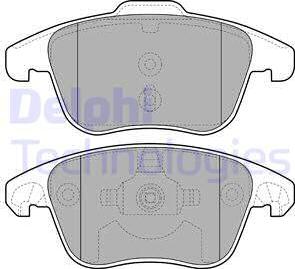 Delphi LP2100-18B1 - Гальмівні колодки, дискові гальма autocars.com.ua