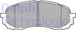 Delphi LP2128 - Тормозные колодки, дисковые, комплект autodnr.net