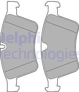 Delphi LP2139-18B1 - Тормозные колодки, дисковые, комплект avtokuzovplus.com.ua