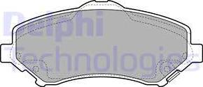 Delphi LP2143 - Тормозные колодки, дисковые, комплект autodnr.net