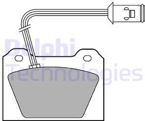 Delphi LP214 - Гальмівні колодки, дискові гальма autocars.com.ua