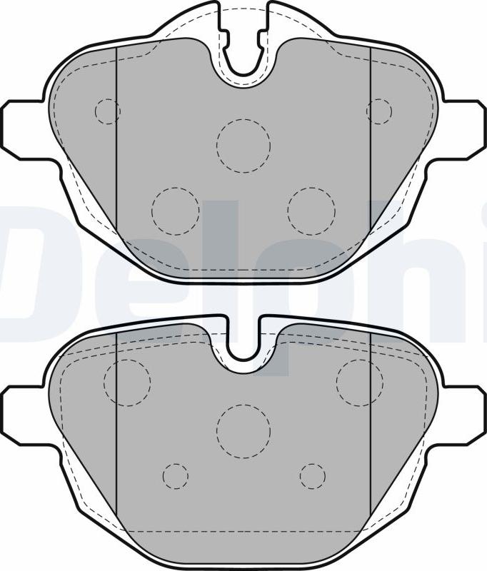 Delphi LP2162-17B1 - Тормозные колодки, дисковые, комплект autodnr.net